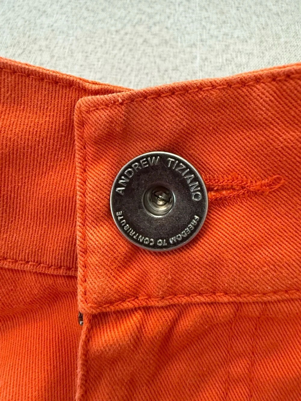 Tiziano Men’s Burnt‎ Orange Twill Shorts - Size 36 - Rabbit Logo